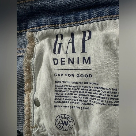 Gap Denim Women’s blue Distressed Jeans size 14/32 #1484 - Picture 5 of 6